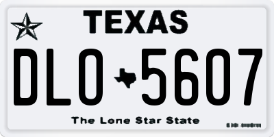 TX license plate DLO5607