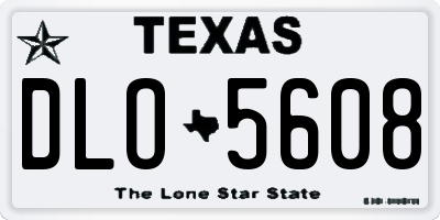 TX license plate DLO5608