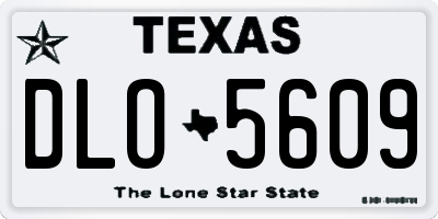 TX license plate DLO5609