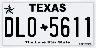 TX license plate DLO5611