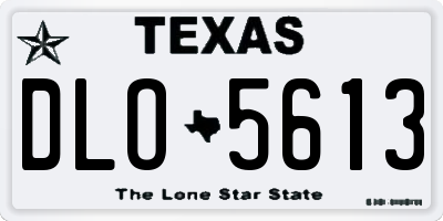 TX license plate DLO5613
