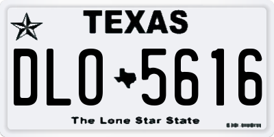 TX license plate DLO5616