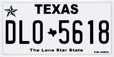 TX license plate DLO5618