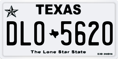 TX license plate DLO5620