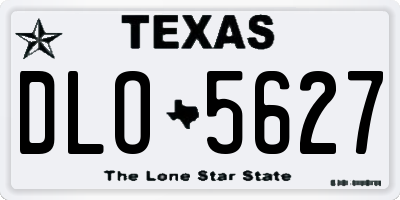 TX license plate DLO5627