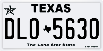 TX license plate DLO5630