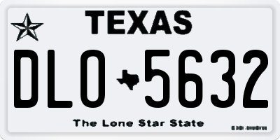 TX license plate DLO5632