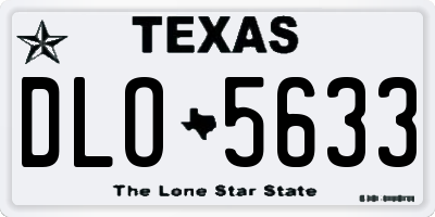 TX license plate DLO5633
