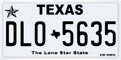 TX license plate DLO5635