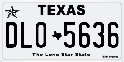 TX license plate DLO5636