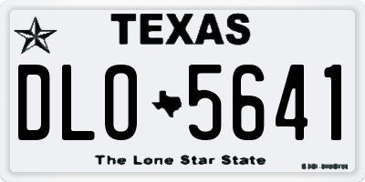 TX license plate DLO5641