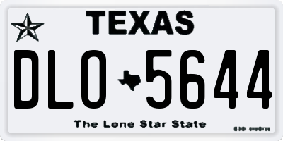 TX license plate DLO5644