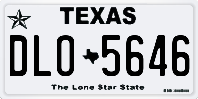 TX license plate DLO5646
