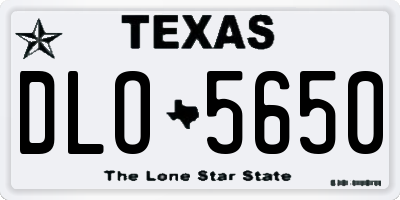 TX license plate DLO5650