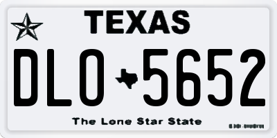 TX license plate DLO5652