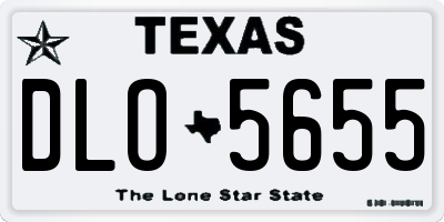 TX license plate DLO5655