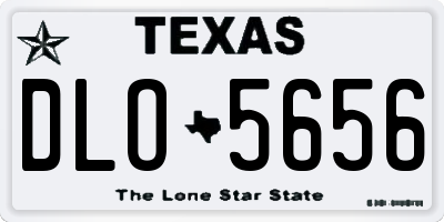 TX license plate DLO5656