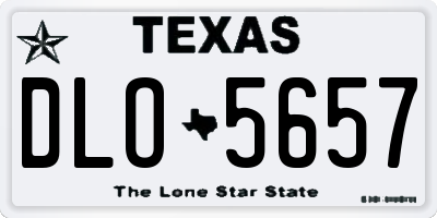 TX license plate DLO5657