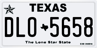 TX license plate DLO5658