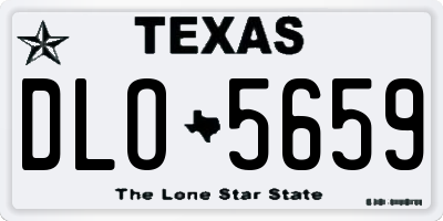 TX license plate DLO5659