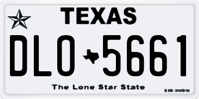 TX license plate DLO5661
