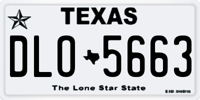 TX license plate DLO5663