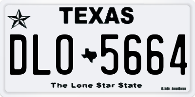TX license plate DLO5664