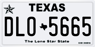 TX license plate DLO5665