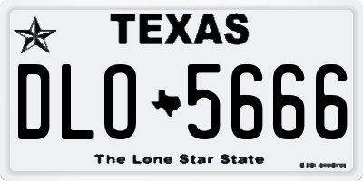 TX license plate DLO5666