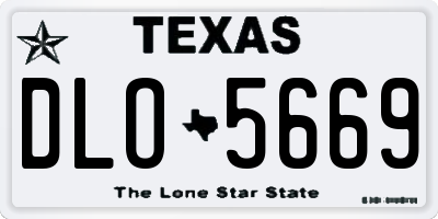 TX license plate DLO5669