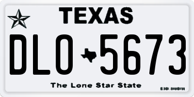 TX license plate DLO5673