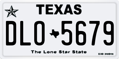 TX license plate DLO5679