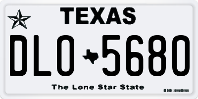 TX license plate DLO5680