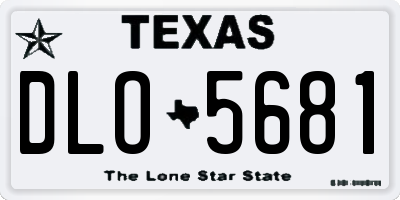 TX license plate DLO5681