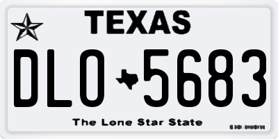 TX license plate DLO5683