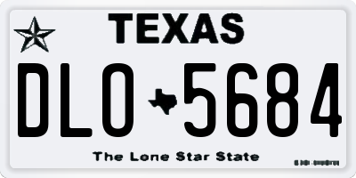 TX license plate DLO5684