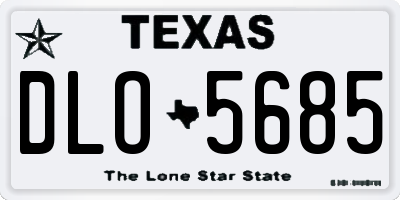TX license plate DLO5685