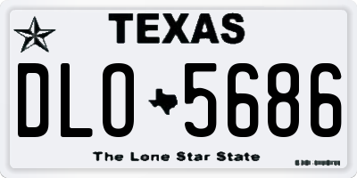 TX license plate DLO5686