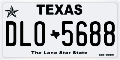 TX license plate DLO5688