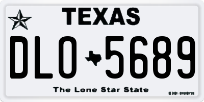 TX license plate DLO5689
