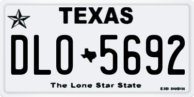 TX license plate DLO5692