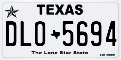 TX license plate DLO5694