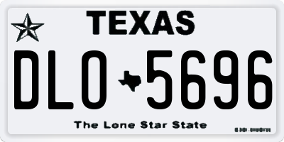 TX license plate DLO5696