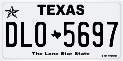 TX license plate DLO5697