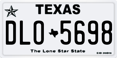 TX license plate DLO5698