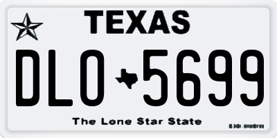 TX license plate DLO5699