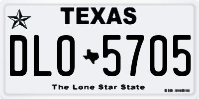 TX license plate DLO5705