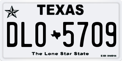 TX license plate DLO5709