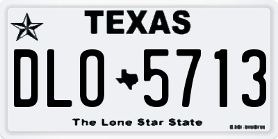 TX license plate DLO5713
