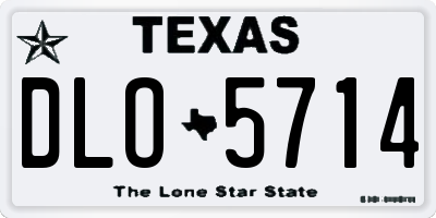 TX license plate DLO5714